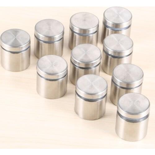 10Pcs 25x25mm Stainless Steel Stand Off Bolts Decorative Mirror Nails Glass Sign Advertisement Screws Fixing Standoffs Pin Mount