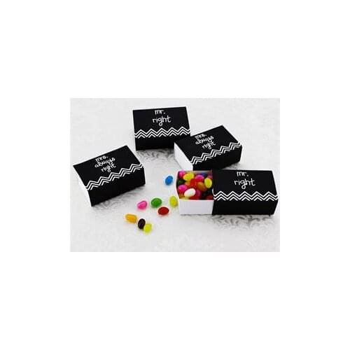 10PCS Wedding Sweet Favor Box Mr Right&Mrs Always Right Favor Box Small Candy Box Chocolates Box