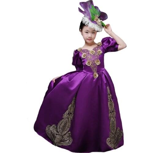 2021 Gorgeous Girl Long Dress 1st Birthday Party Wedding Dress For Girl Palace Princess Evening Dresses Kid Clothes