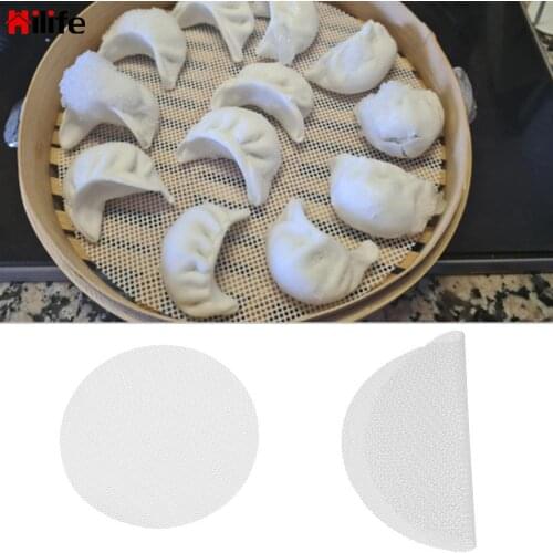 Non-Stick Steamer Mat Dumplings Mat Steam Reusable Food Grade Silicone Steamers Pad 5pcs Buns Baking Pastry Mesh Dim Sum Tool