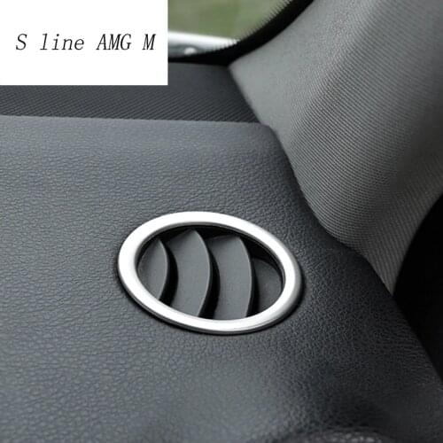 Car Styling AC Outlet Trim Air Outlet Frame Decoration Auto Stickers Covers For Mercedes Benz C Class W204 C180 C200 2008-2014