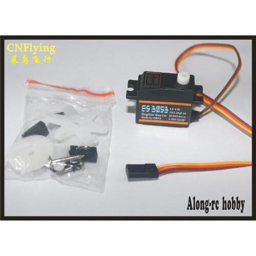FREE SHIPPING 2PCS EMAX ES3053 Digital Servo Plastic Gear 17 g servo for RC CAR BOAT AIRPLANE RC FPV Fixed Wing Airplane PART