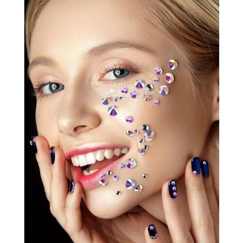 Free ship super shiny Rhinestones 2mm-6mm Clear Crystal AB color Non Hot Fix Flat Back Nail Art Decorations Flatback Glass Stone