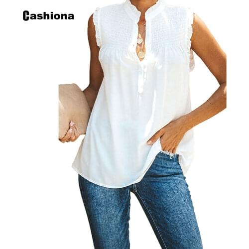 Женские рубашки с рюшами Cashiona China At AliExpress