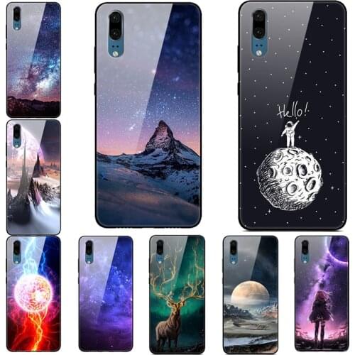 For Huawei P30 P20 Pro Lite Case Tempered Glass Phone Cover black Silicone Bumper Cover for Huawei P20 Lite P 30 Lite P40 Pro