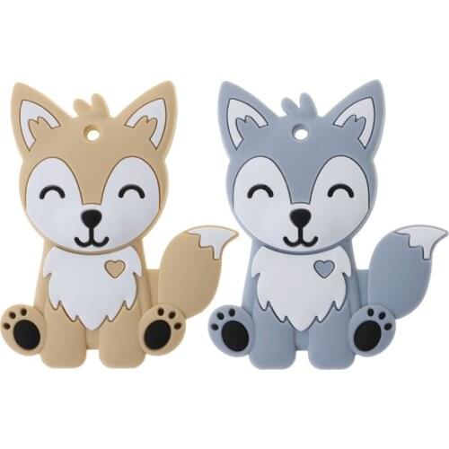 Baby Teether Food Grade Silicone DIY Necklace Fox Animal Teething Teeth Nursing Nov-12A