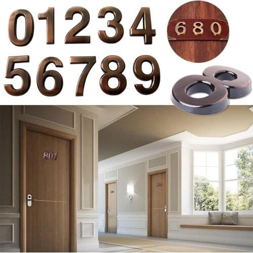 Plated Door Sign Door Address Digits 0-9 Number Address Plaque Door Number Digits Stickers Address Sign Wedding Home Decor
