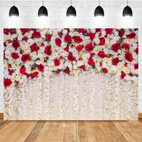 Laeacco Flower Wall Wedding Birthday Portrait Decor Custom Photo Photography Background Photographic Backdrop For Photo Studio