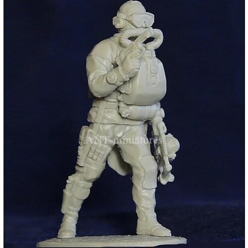 1/35 resin soldier model Russian Federation Protection Bureau frogman modern soldier GK white model hand 232