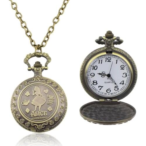 Fashion Silver Smooth Quartz Pocket Watch with Chain for Women Men Wedding Jewelry Valentines day birthday gift