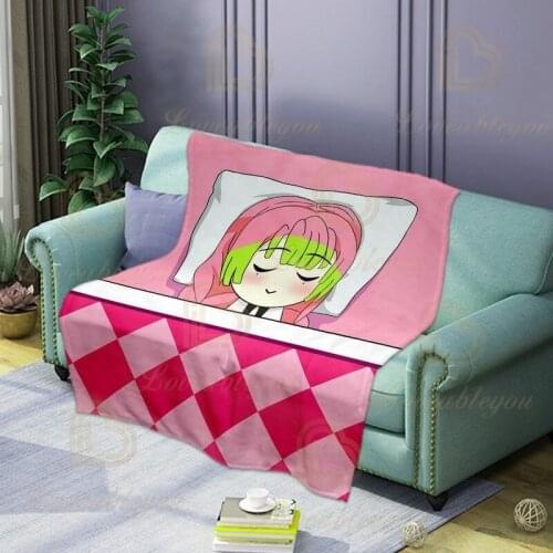 Anime Demon Slayer Soft and Comfortable Flannel Blanket Printing Sleeping Blanket Keep Warm on The Bed or Sofa