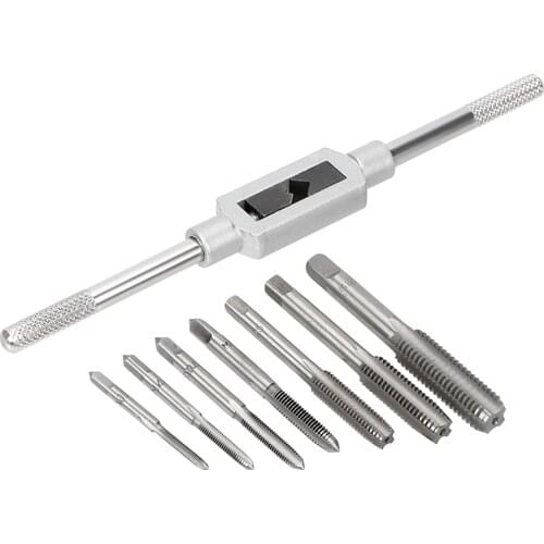 NICEYARD High Speed Steel DIY Hand Tool Kit M3-M12 Tap Wrench 8 in 1 Tap Tool Set