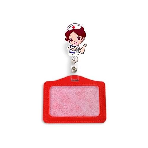 2020 New Retractable Nurse Badge Reel Clip Cute Cartoon Fashion Students ID Card Badge Holder
