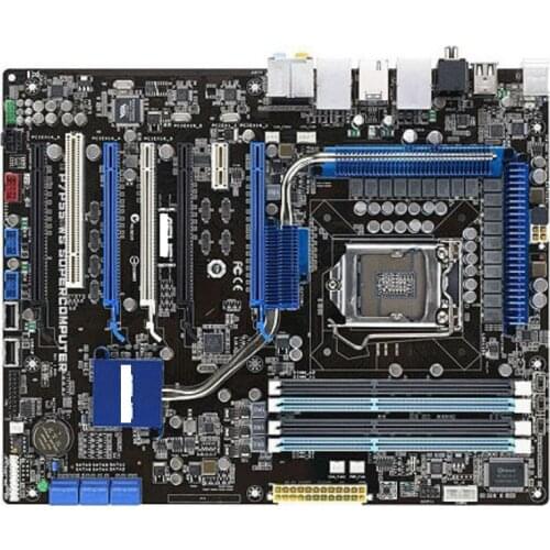 Original motherboard ASUS P7P55 WS Supercomputer LGA 1156 DDR3 for I3 I5 I7 USB2.0 16GB P55 Desktop Motherboard Free shipping