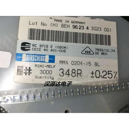 Original new 100% SMD wafer resistor 0204 348R 0.25% 15PPM 0.4W MMA02040E3480CB300 (Inductor)