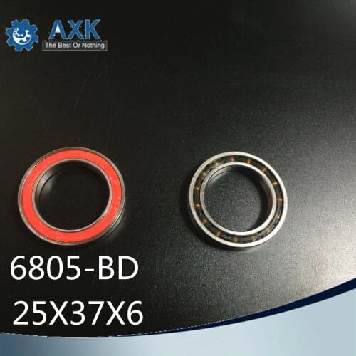 6805-RD Bearing (4 Pcs) 25*37*6 mm 6805RD Dedicated Bike Bottom Bracket Bearings 6805 RD ( HT2 / BB51 ) MR25376 SC6805N RS