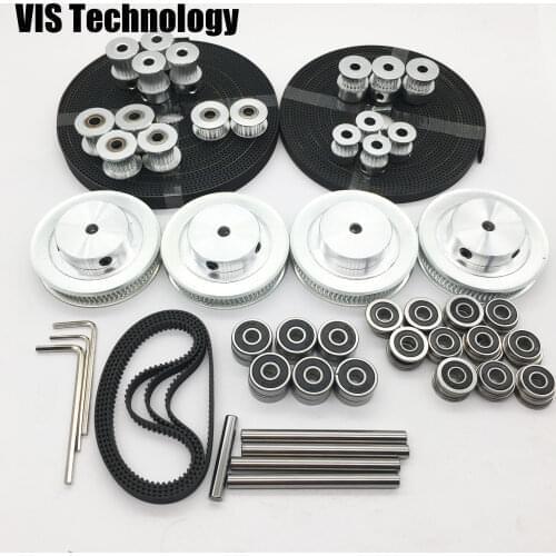 VORON 2.4 1set GT2 LL-2GT Open Timing Belt 16T 80T 20T Tooth Pulley 188-2GT Shaft Bearing 625 F695 2RS Motion Parts for VORON