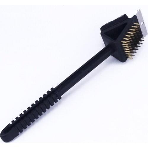Long Handle Copper Wire Brush Barbecue Grill Oven Cleaning BBQ Cleaning Brush Copper Wire Sponge Shovel