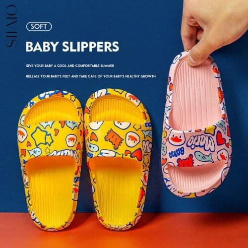 Children summer slippers Baby Cartoon pattern Floor Family Shoes Kids Home Beach Slippers Girls Boys casual slippers 2021