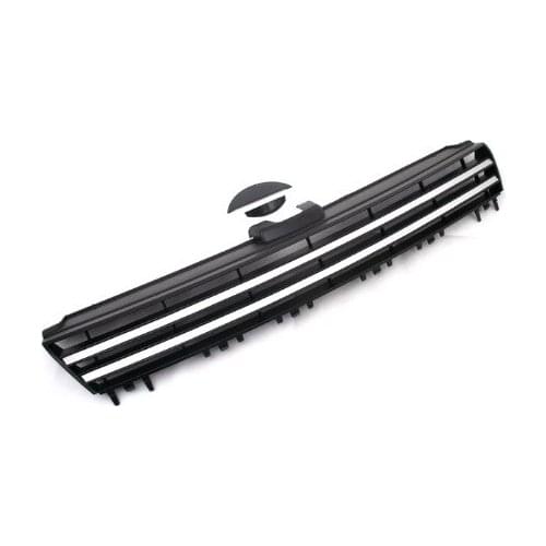 Styling Double Silver Line Badgeless Matty Black Front Center Grille New for Volkswagen Golf MK7 Durable