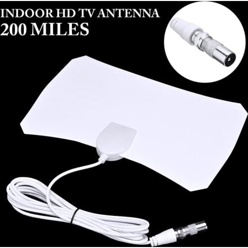 4K 200 Miles Range 25DB HD TV Antennas Indoor Mini HD Digital TV Antenna Signal Booster For VHF UHF HDTV Aerial TV Receiver