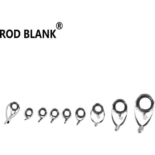 Rod Blank 9Pcs/Set Fishing Rod Guide Stainless Steel Frame Ceramic Sic Ring Eyes Fishing Rod Building Repair