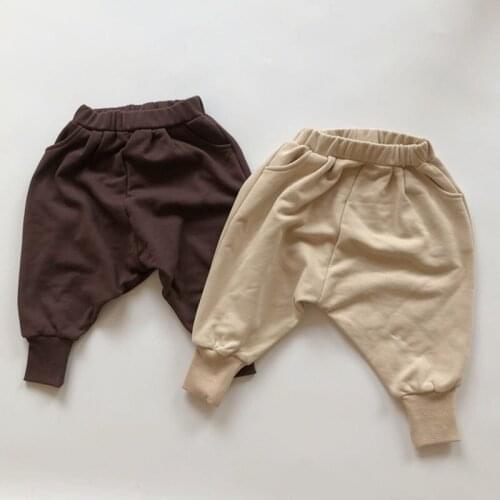 Spring Boys Girls Children Pants Kids Baby Pants Casual Autumn Kids Pants For Boys Girls Pure Color Pants 1-6Yrs