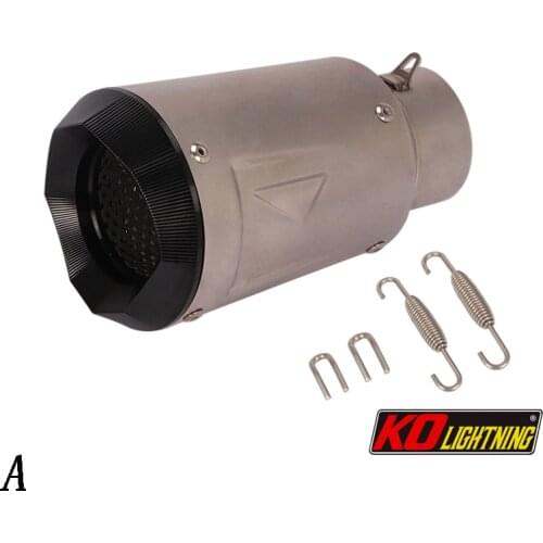60mm Motorcycle Exhaust Tail Pipe Without Muffler Stainless Steel 195mm Exhaust System Modified For ATV Street Bike