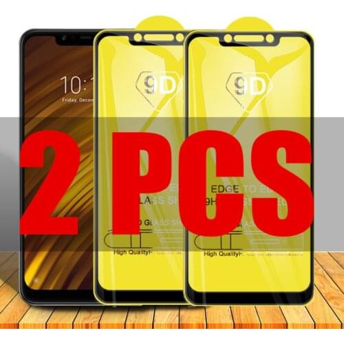2Pcs 9D Glass POCOPhone F1 for Xiaomi POCO Phone F 1 Protective Glass on the For Pocophone F1 Screen Protector Film