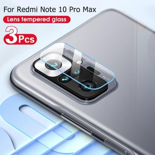 3 pcs For Xiaomi Redmi Note 10 Pro Max Note 10 6.43 Inch Protective Glass For Redmi Note 10 Pro Max 6.67 Inch Camera Lens Glass