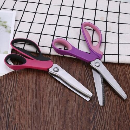 1pc Professional Tailor Scissor Stainless Steel Shears Tailors Leather Handicraft Fabric Shear Dressmaking Zig Zag Scissors