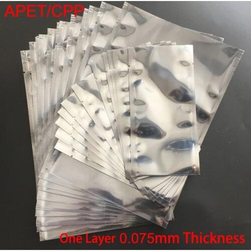 10*66cm 10x66cm 11*15cm 11x15cm 11*18cm 11x18 Disk Aluminum Foil APET CPP Open Top Translucent ESD Anti Static Pouch Storage Bag
