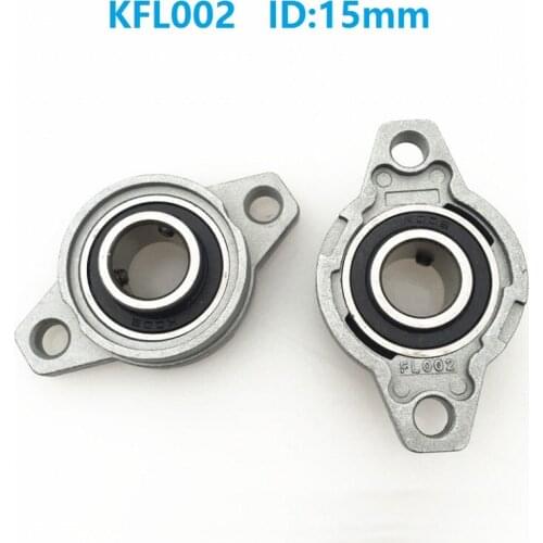 20pcs/lot KFL002 15mm Bore Diameter Zinc Alloy Bearing Units 15 mm Flange Pillow Block Bearing For CNC FL002