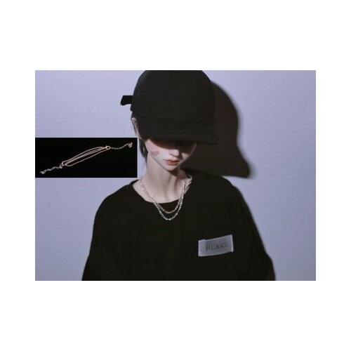 BJD doll accessories fit for 1/3 Uncle size silver twin gold silver pigment chain chain necklace