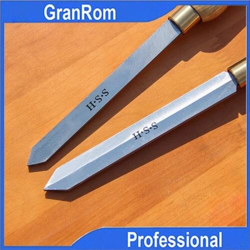 Diamond Sharp Cutter Woodworking Lathe Knife Cutting Knife Handheld Turning Tool with Handle High Speed Steel Turning Tools