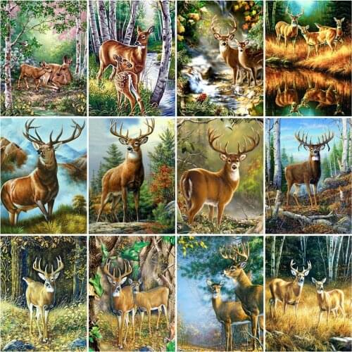 AZQSD 5d Diamond Painting New Arrivals Deer Picture Of Rhinestones 5D DIY Diamond Embroidery Aniaml Mosaic Home Decoration