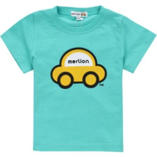 BBD Kids T-Shirt Summer Boys Cotton Car Blue Short-Sleeved Fashion Top Children High Quality 3-7 Years New Clothes