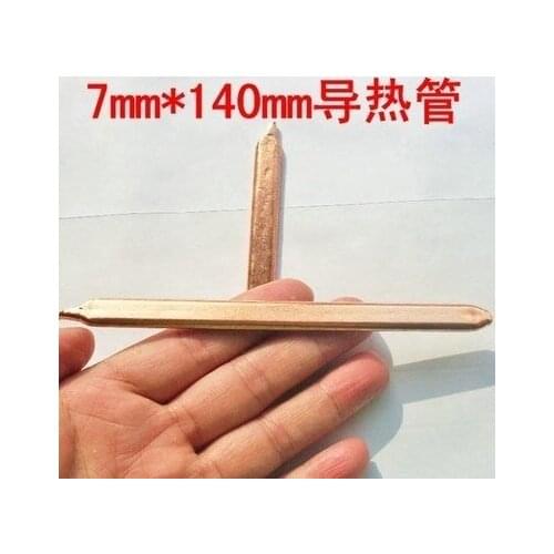 Free ship 10pcs/lot 14cm DIY brass copper tube,laptop computer radiator pipe brass Thermal conductivity pure copper tube 7x140mm