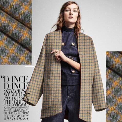 Pure wool worsted wool fabric suit small lattice wholesale high quality wool fabrics