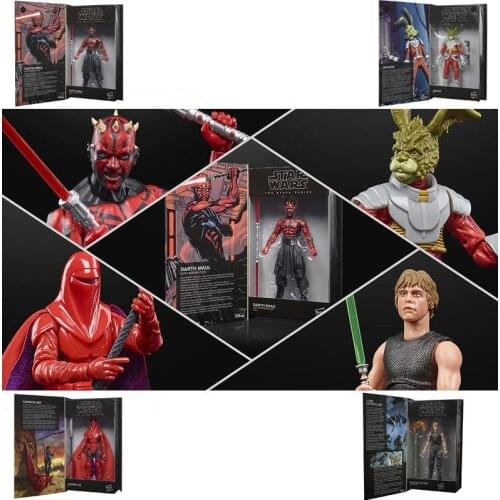 6 Inch Hasbro Star Wars Lucasfilm 50th Darth Maul Luke Skywalker Jabba The Hutt Jax Action Figure Black Series Toys Doll