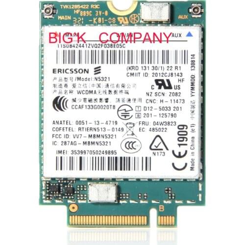 JINYUSHI For Ericsson N5321 FRU 04W3823 3G Module Thinkpad WWAN S540 X230s X240s T440 T540p Card in the stock free shipping