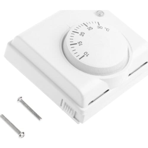 220V 6A Mechanical Room Thermostat Temperature Controller Air Condition and Floor Gas Boiler Heating Measuring Instrument