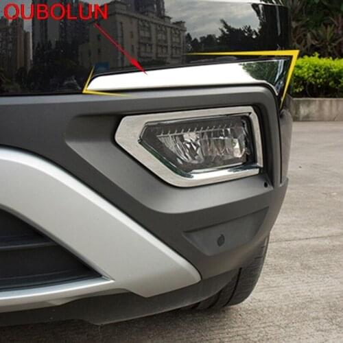 Fit For Volkswagen VW Atlas Teramont 2017 2018 ABS chrome front head fog lamp light eyelid eyebrow sticker accessories trim