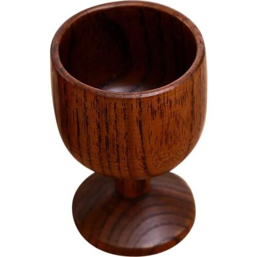 Natural Wooden Cup Handmade Coffee Tea Beer Juice Milk Mug Drink 4.5x7cm