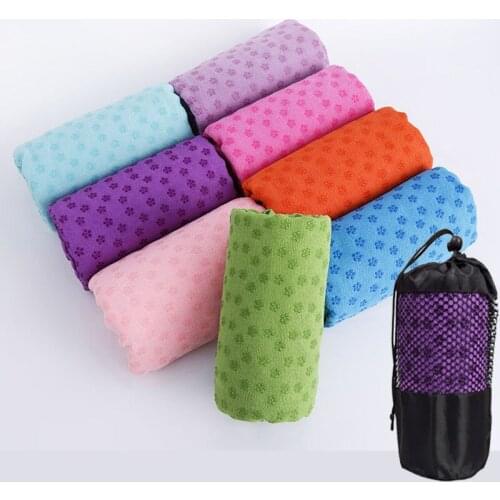 Non-Slip Yoga Towel Blankets Mats Anti Skid Pilates Gym Fitness Sports Down Blanket 183*63CM Soft Comfortable With Mash Bag