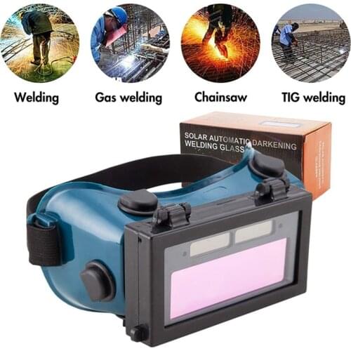 LBER Auto Darkening Welder Welding Eyes Goggles Glasses Helmet Mask Eyeshade Patch Eyes Workplace Goggles (Dark Green)