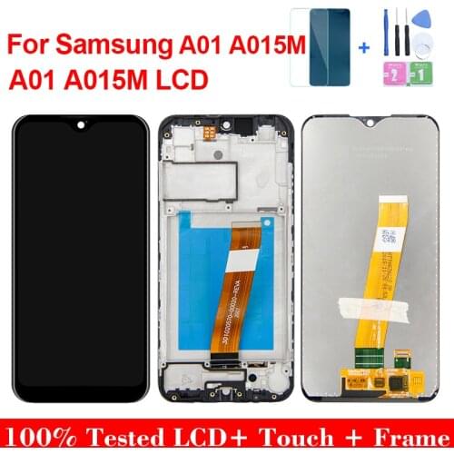 5.7" Original LCD For Samsung Galaxy A01 A015 LCD Display Touch Screen Replacement with frame A015F A015G A015DS for samsung A01