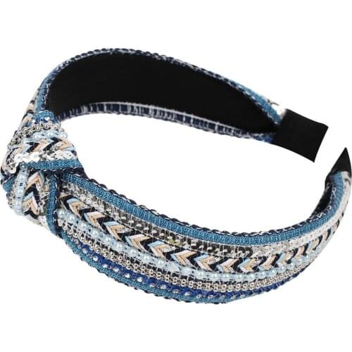 Christmas 2020 Fashion Hair Accessories For Girls Rhinestone Headbands For Women Wide Side Hairband scrunchies opaska do wlosow