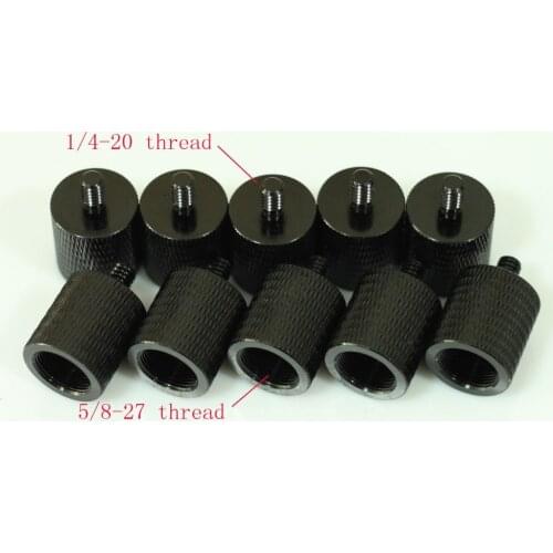 10x Thread Adapter Microphone Stand 5/8" 27 Female to 1/4" 20 male camera tripod