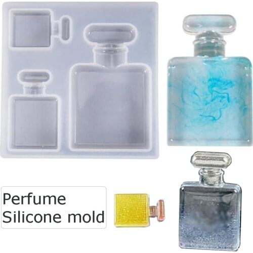 Silicone Perfume Bottle Patch Mold Perfume Bottle Mold Crystal Epoxy Resin Mould for Girls Ladies DIY Making Gifts Decoration